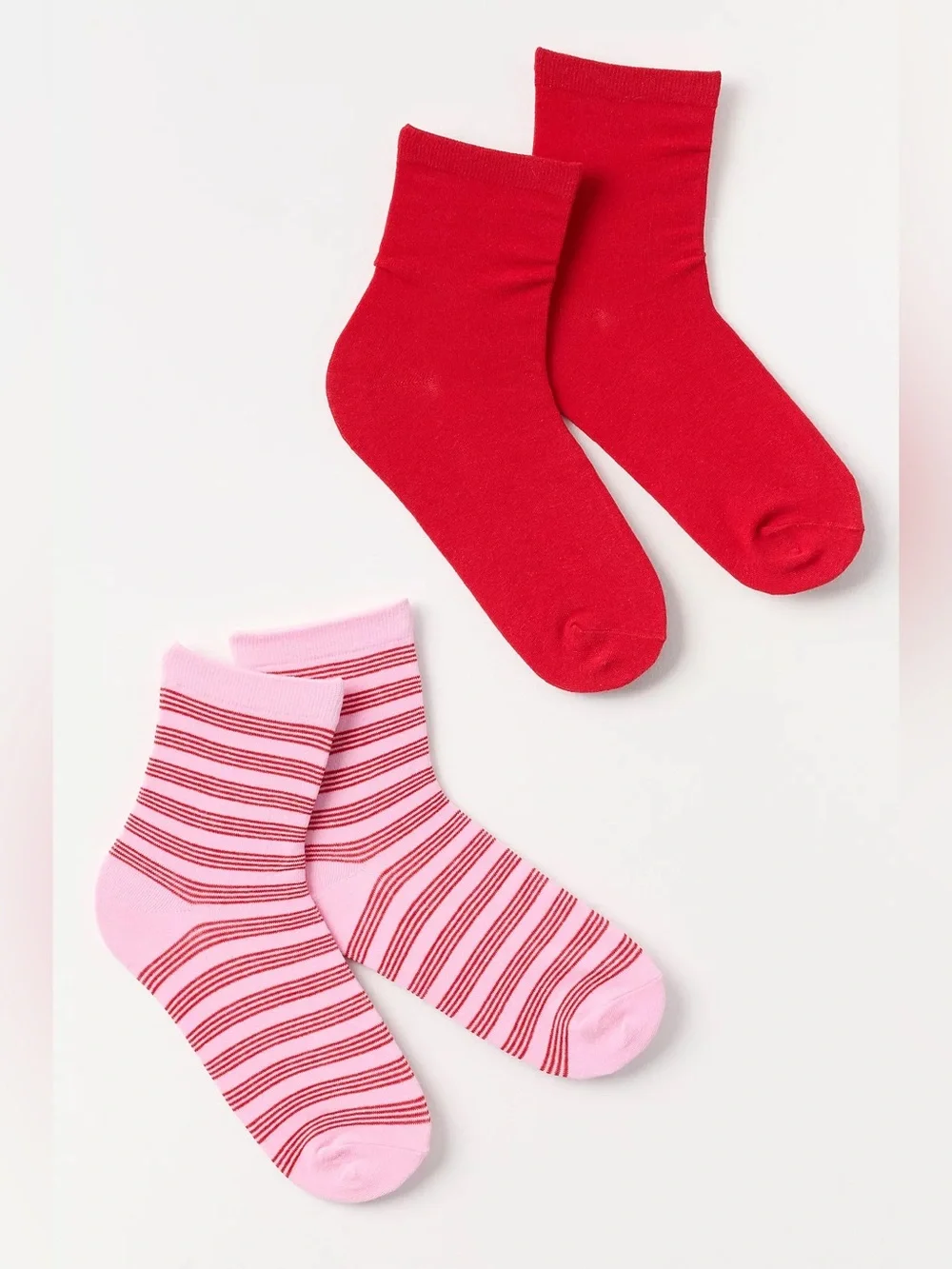 Anthropologie Striped and Solid crew Socks, Set of 2